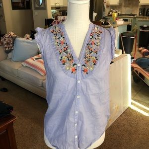Anthropologie lavender blouse
